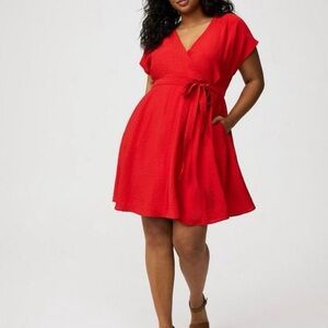 Torrid Vibrant Red Mini Dress